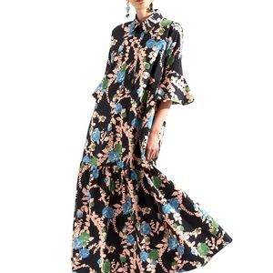 La Doublej Artemis Rose Nero Dress